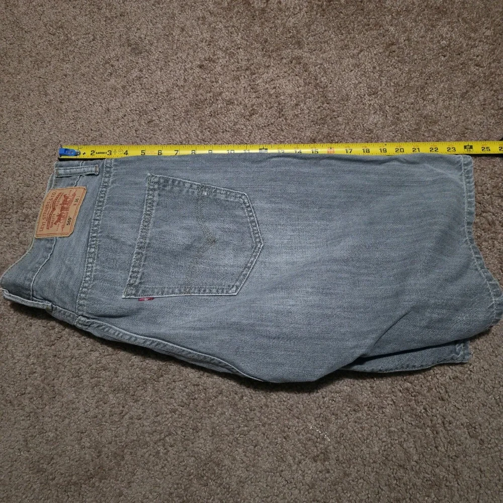 Levis 569 Shorts Mens 36 Gray‎ Denim Bermuda Jorts Casual Summer Faded Wash
